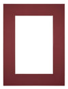 Passe Partout 30x40cm Carton Wine Red Edge 6cm Straight Front | Yourdecoration.com