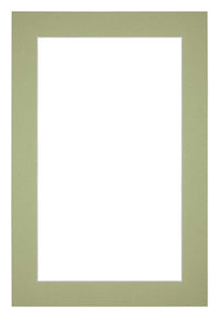 Passe Partout 40x60cm Carton Mint Green Edge 4cm Straight Front | Yourdecoration.com