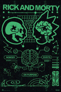 Poster Rick And Morty Nobody Exist On Purpose 61x91 5cm Grupo Erik GPE5821 | Yourdecoration.com
