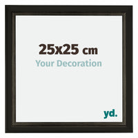 Sheffield Wooden Photo Frame 25x25cm Black Gold Swept Front Size | Yourdecoration.com