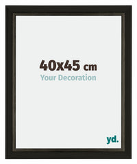 Sheffield Wooden Photo Frame 40x45cm Black Gold Swept Front Size | Yourdecoration.com
