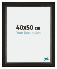 Sheffield Wooden Photo Frame 40x50cm Black Gold Swept Front Size | Yourdecoration.com