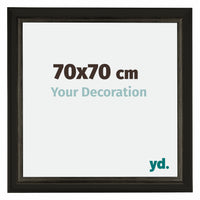 Sheffield Wooden Photo Frame 70x70cm Black Gold Swept Front Size | Yourdecoration.com