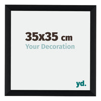 Tucson Aluminium Photo Frame 35x35cm Black Brushed Front Size | Yourdecoration.com