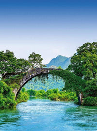 Wizard+Genius Bridge Crosses A River In China Non Woven Wall Mural 192x260cm 4 Panels | Yourdecoration.com