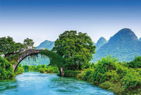 Wizard+Genius Bridge Crosses A River In China Non Woven Wall Mural 384x260cm 8 Panels | Yourdecoration.com