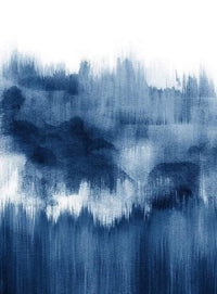 Wizard+Genius Brush Strokes Blue Non Woven Wall Mural 192x260cm 4 Panels | Yourdecoration.com