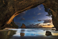 Wizard+Genius Cathedral Cove in New Zealand Non Woven Wall Mural 384x260cm 8 Panels | Yourdecoration.com
