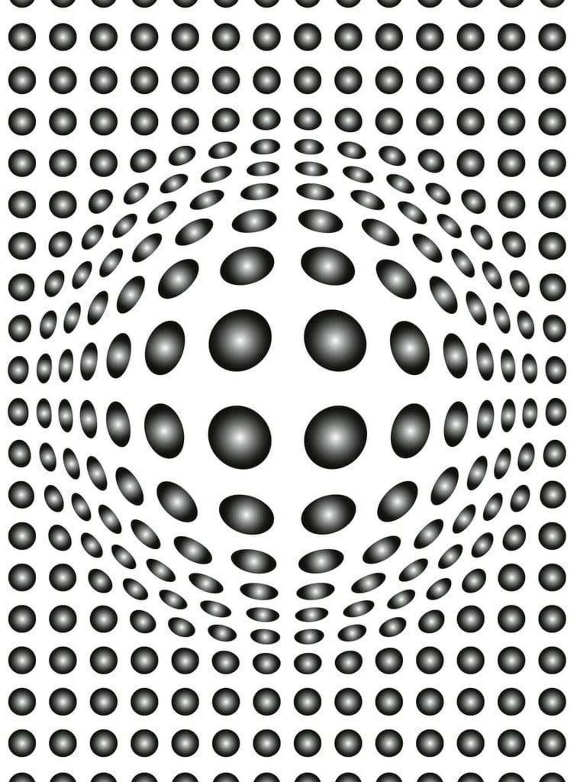 Wizard+Genius Dots Black And White Non Woven Wall Mural 192x260cm 4 Panels | Yourdecoration.com