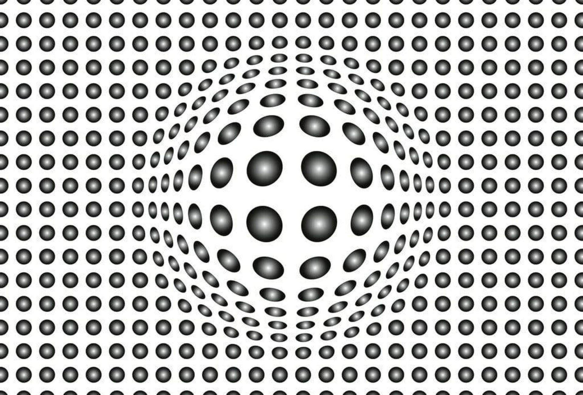 Wizard+Genius Dots Black and White Non Woven Wall Mural 384x260cm 8 Panels | Yourdecoration.com