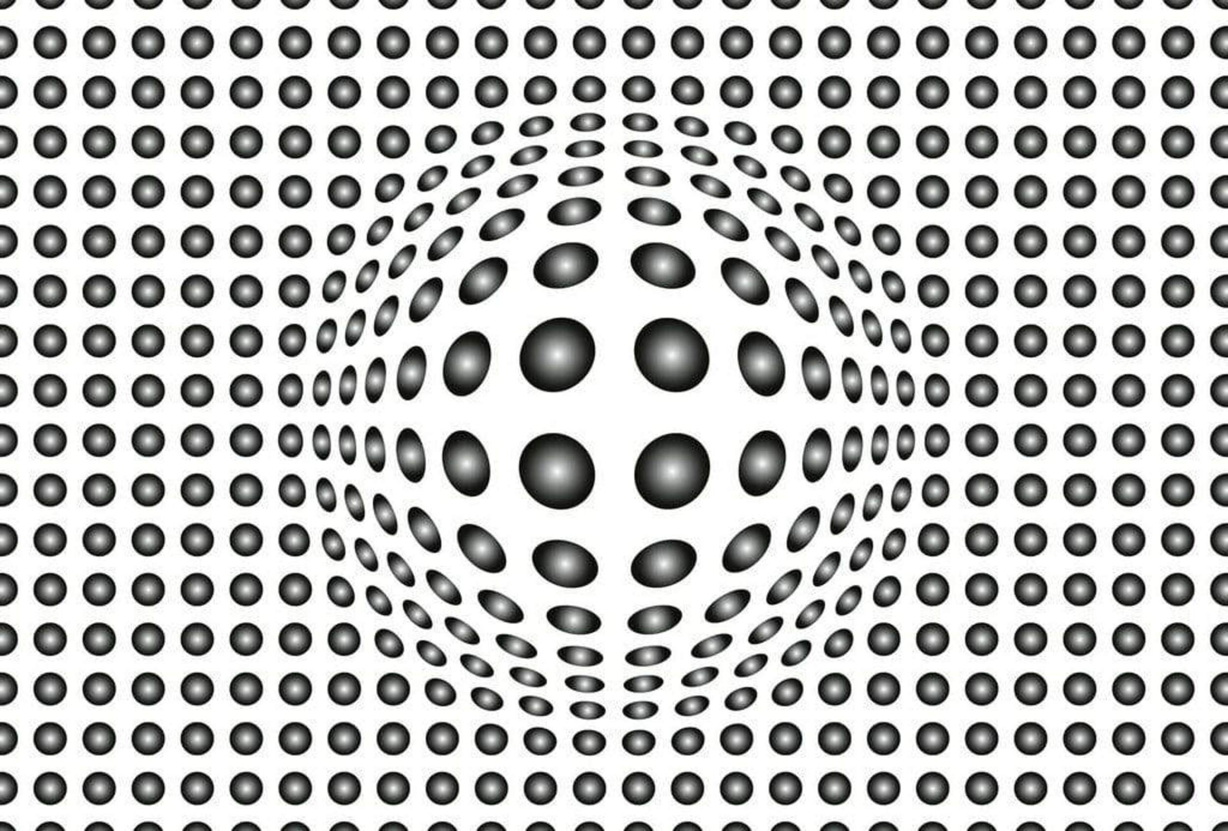 Wizard+Genius Dots Black and White Non Woven Wall Mural 384x260cm 8 Panels | Yourdecoration.com
