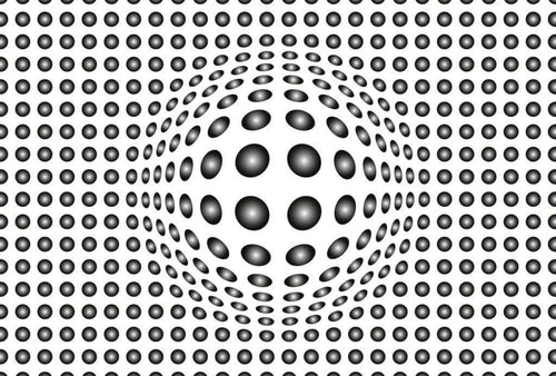 Wizard+Genius Dots Black and White Non Woven Wall Mural 384x260cm 8 Panels | Yourdecoration.com