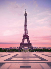 Wizard+Genius Eiffel Tower At Sunset Non Woven Wall Mural 192x260cm 4 Panels | Yourdecoration.com