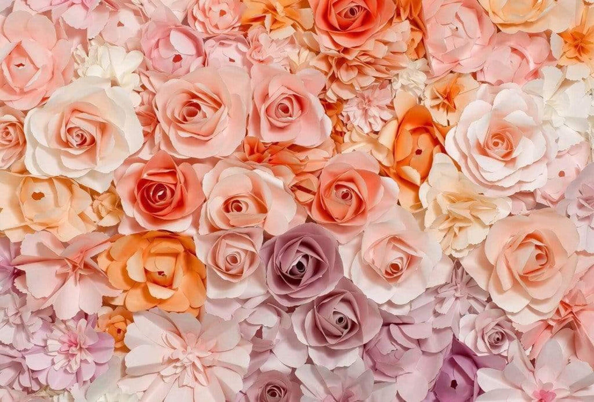 Wizard+Genius Flowers Non Woven Wall Mural 384x260cm 8 Panels | Yourdecoration.com