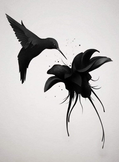Wizard+Genius Hummingbird Non Woven Wall Mural 192x260cm 4 Panels | Yourdecoration.com