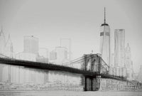 Wizard+Genius New York Art Illustration Black And White Non Woven Wall Mural 384x260cm 8 Panels | Yourdecoration.com