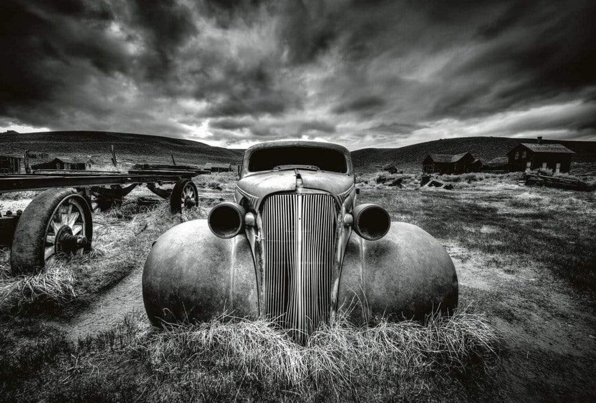 Wizard+Genius Old Classic Car Non Woven Wall Mural 384x260cm 8 Panels | Yourdecoration.com