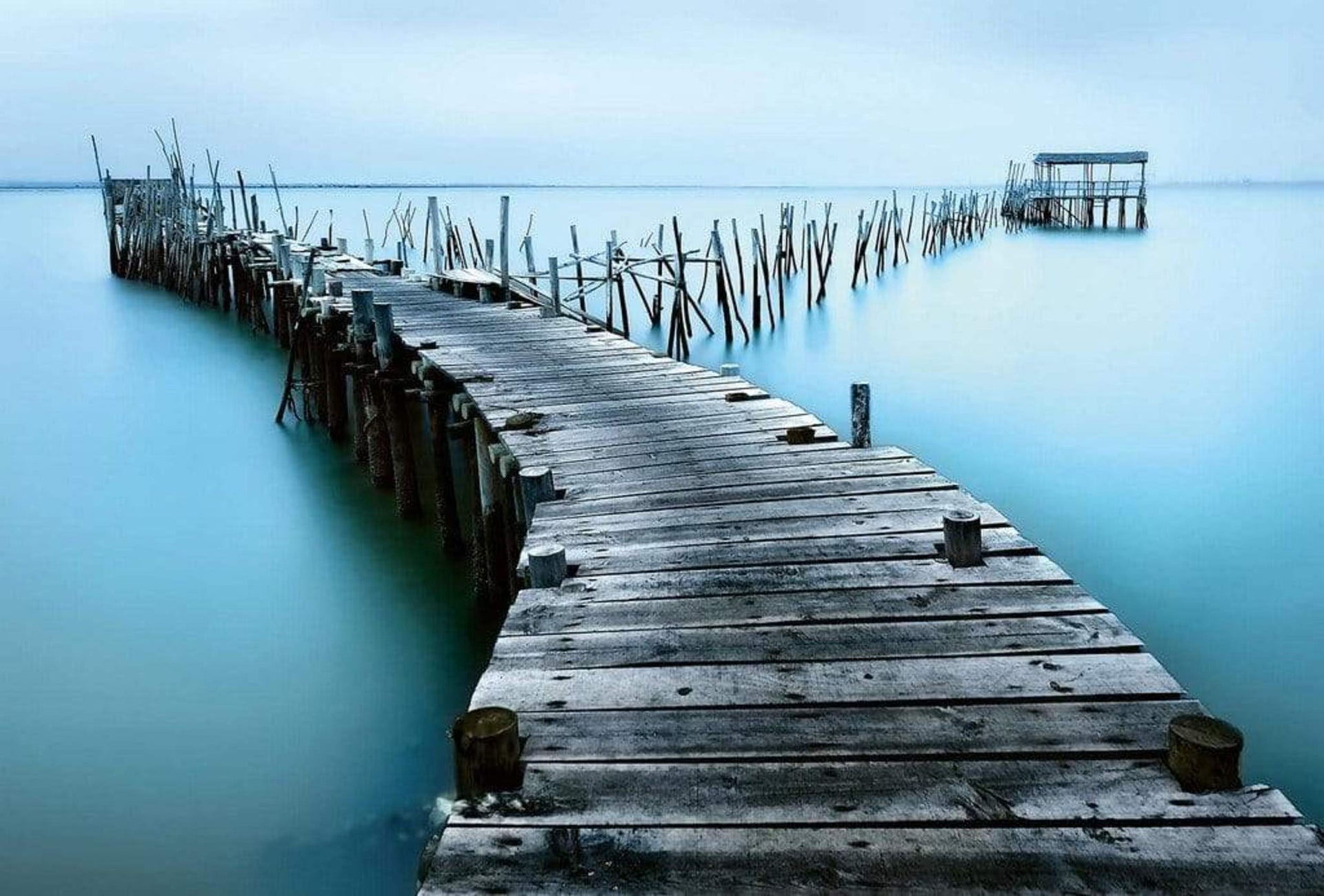 Wizard+Genius Old Landing Stage Non Woven Wall Mural 384x260cm 8 Panels | Yourdecoration.com