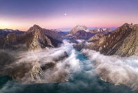Wizard+Genius Over the Mountains Non Woven Wall Mural 384x260cm 8 Panels | Yourdecoration.com