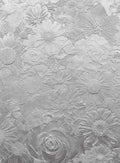 Wizard+Genius Silver Flowers Non Woven Wall Mural 192x260cm 4 Panels | Yourdecoration.com