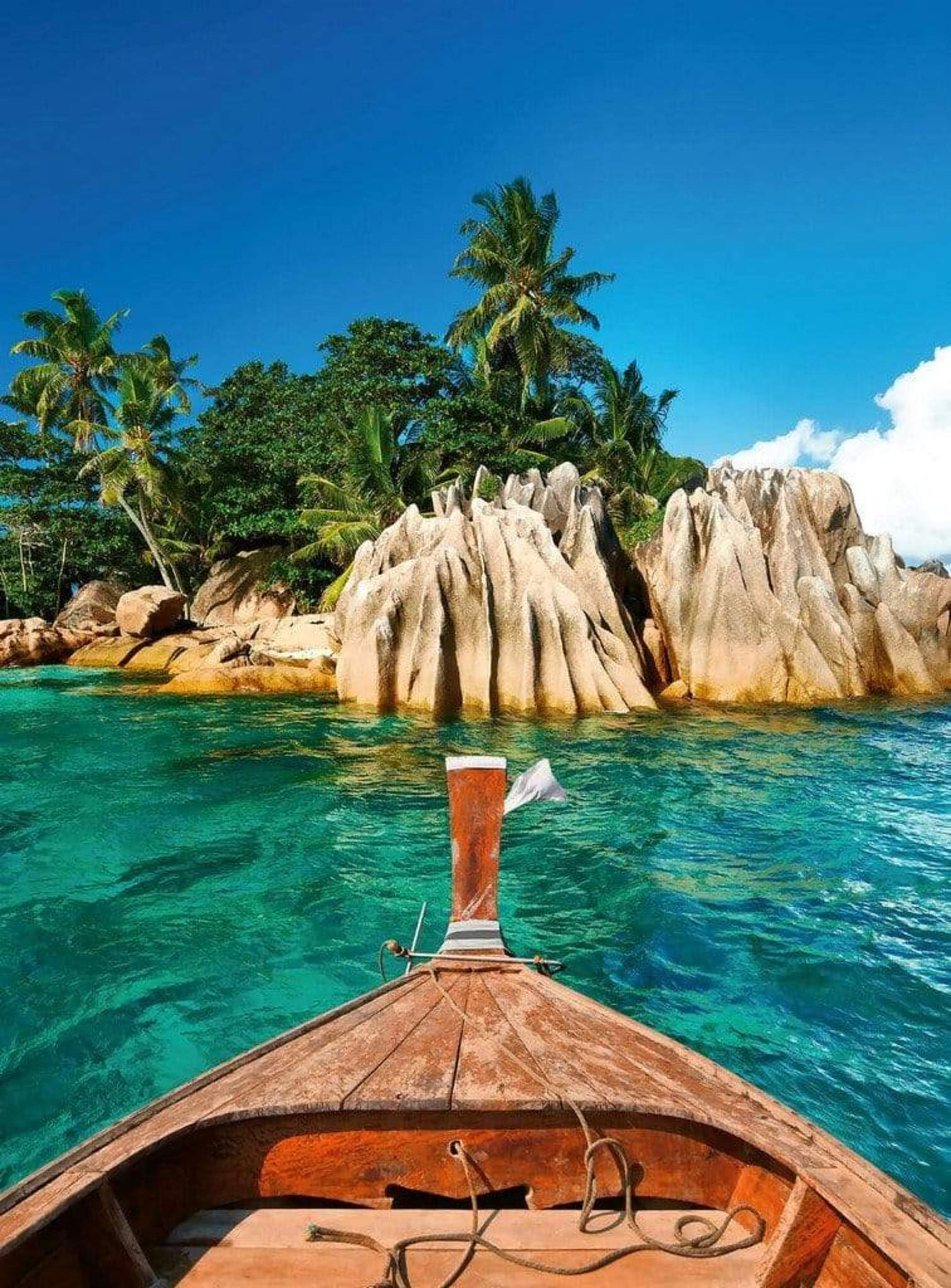 Wizard+Genius St Pierre Island At Seychelles Non Woven Wall Mural 192x260cm 4 Panels | Yourdecoration.com