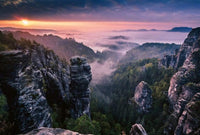 Wizard+Genius Sunrise on the Rocks Non Woven Wall Mural 384x260cm 8 Panels | Yourdecoration.com