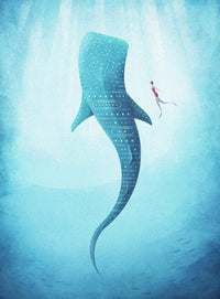 Wizard+Genius The Whale Shark Non Woven Wall Mural 192x260cm 4 Panels | Yourdecoration.com