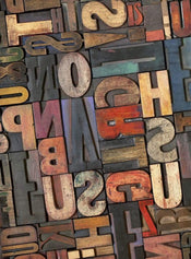 Wizard+Genius Vintage Letters Non Woven Wall Mural 192x260cm 4 Panels | Yourdecoration.com