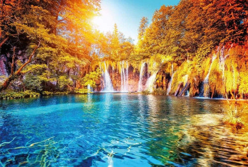 Wizard+Genius Waterfall And Lake In Croatia Non Woven Wall Mural 384x260cm 8 Panels | Yourdecoration.com