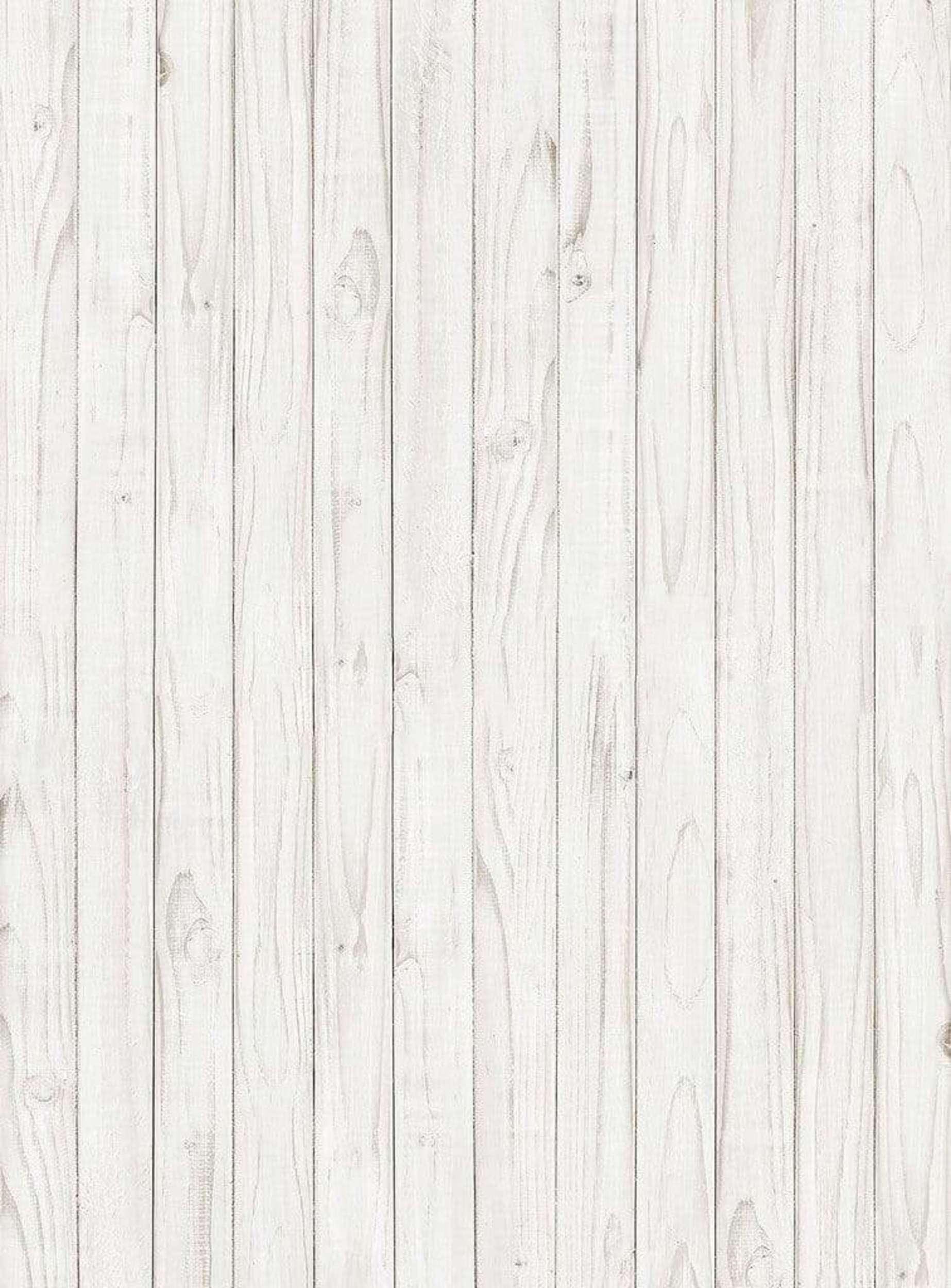 Wizard+Genius White Wooden Wall Non Woven Wall Mural 192x260cm 4 Panels | Yourdecoration.com
