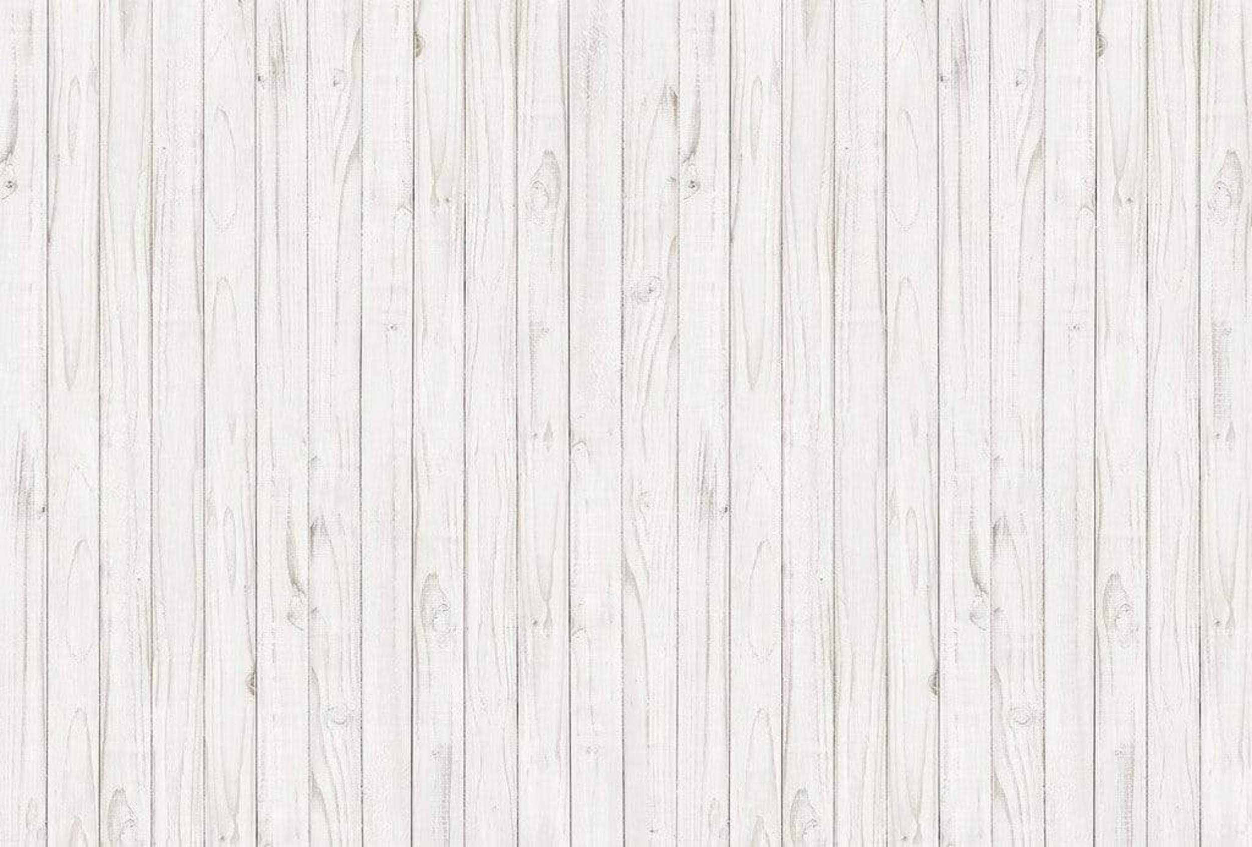 Wizard+Genius White Wooden Wall Non Woven Wall Mural 384x260cm 8 Panels | Yourdecoration.com