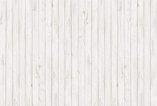 Wizard+Genius White Wooden Wall Non Woven Wall Mural 384x260cm 8 Panels | Yourdecoration.com