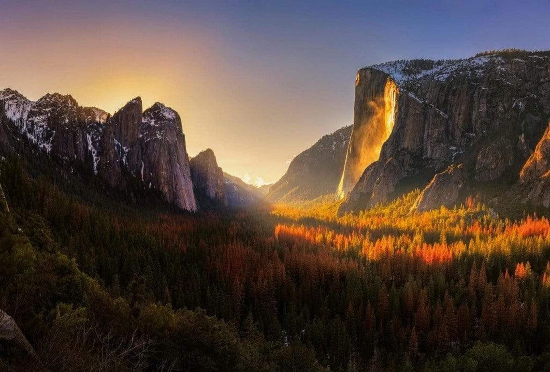 Wizard+Genius Yosemite National Park USA Non Woven Wall Mural 384x260cm 8 Panels | Yourdecoration.com