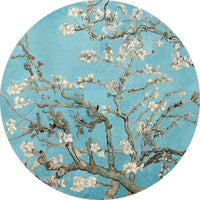 Wizard+Genius van Gogh Almond Blossom Non Woven Wall Mural 140x140cm Round | Yourdecoration.com