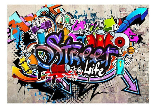 Wall Mural - Street Game 250x175cm - Non-Woven Murals