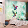 Wall Mural - Colourful Hummingbirds Green 100x70cm - Non-Woven Murals