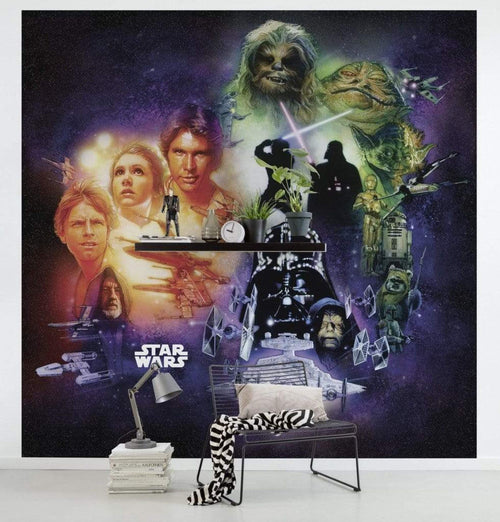 Komar Star Wars Classic Poster Collage Non Woven Fotobehang 250x250cm 5 banen Sfeer | Yourdecoration.com