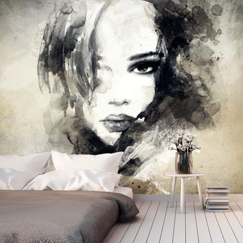 Wall Mural - Mysterious Girl 300x210cm - Non-Woven Murals