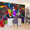 Wall Mural - Graffiti Colourful Attack 200x140cm - Non-Woven Murals